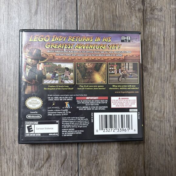 Lego Indiana Jones 2: The‎ Adventure Continues Nintendo DS Game CIB Case Manuals - Picture 3 of 7